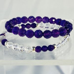 Amethyst, Bergkristall, Armband, Brasilien, Uruguay