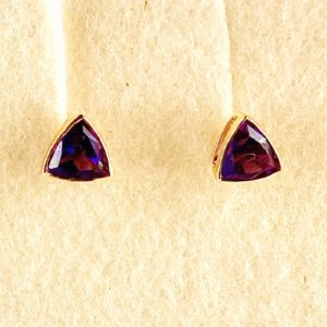 Amethyst Ohrstecker Triangel