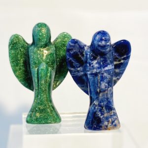Engel, Schutzengel, Aventurin grün, Lapis Lazuli blau