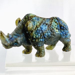 Nashorn, Tier, Steintier, Tierfigug, Labradorit