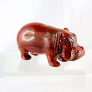Nilpferd, Hippo, Steinfigur, Jaspis