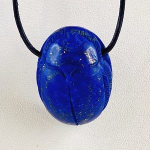 Skarabäus, Lapis Lazuli, Afghanistan, Glücksbringer Anhänger, Glücksanhänger, gebohrter Stein