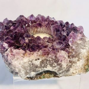 Teelichthalter, Meditationslicht, Amethyst