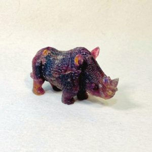 Tierfigur, Nashorn, Fluorit