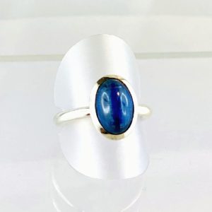 Edelsteinring Kyanit, Cyanit Ring Silber