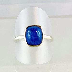 Edelsteinring Tansanit, Ring Silber Unikat